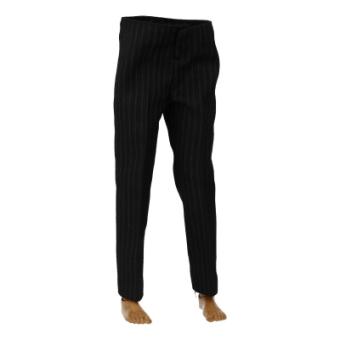 Striped Suit Pants (Black) 