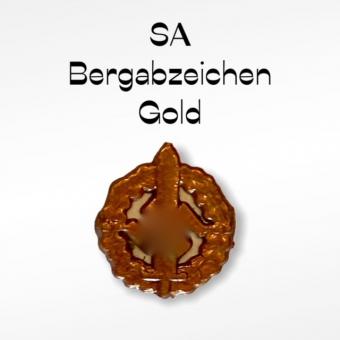Bergabzeichen gold 1/6 in Kunststoff 