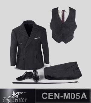 Gentlemen Striped Suit Set (Grey) 1:6 