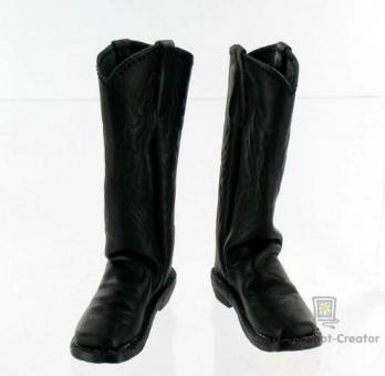 Cowboy Boots Leather  Schwarz 