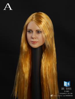 SARA Head with Long Caramel Blonde Hair 