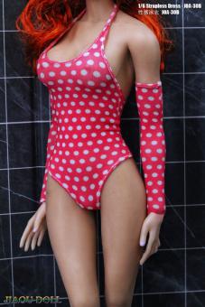 1:6 Schwimsuit (Pink Muster)  mit Ärmlinge 