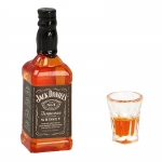 Jack Daniel's Whiskey Bottle with Glass (Orange) 