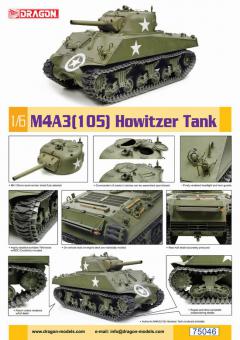 1:6 M4A3(105) Howitzer Tank 