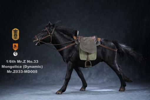 Mongolica Horse (Black) - in 1:6 scale 