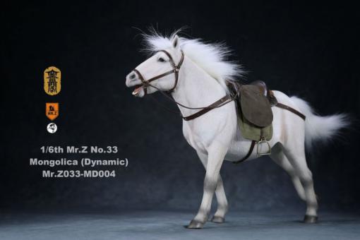 Mongolica Horse (White) - in 1:6 scale 