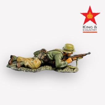 Afrika Korps: lying, firing rifleman (No Original Box) 
