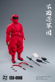 Undead Ninja Army Clothes and Weapons Set (Red) 1:6 