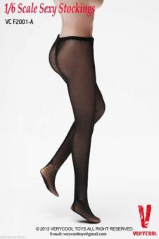 Stockings Nylon Strumphose - schwarz 1: 