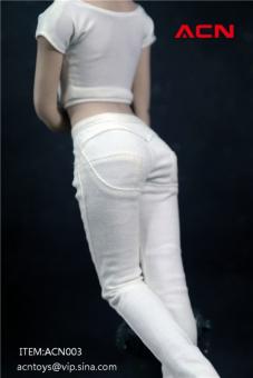 Women's Tight Denim Jeans (White) 