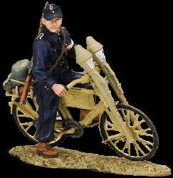 WWII German Forces: Hitler Jugend with Bicycle 