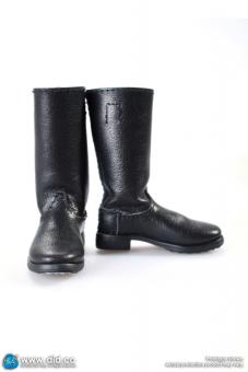 WWII Genuine Leather German Marching Boots (Black) 1/6 